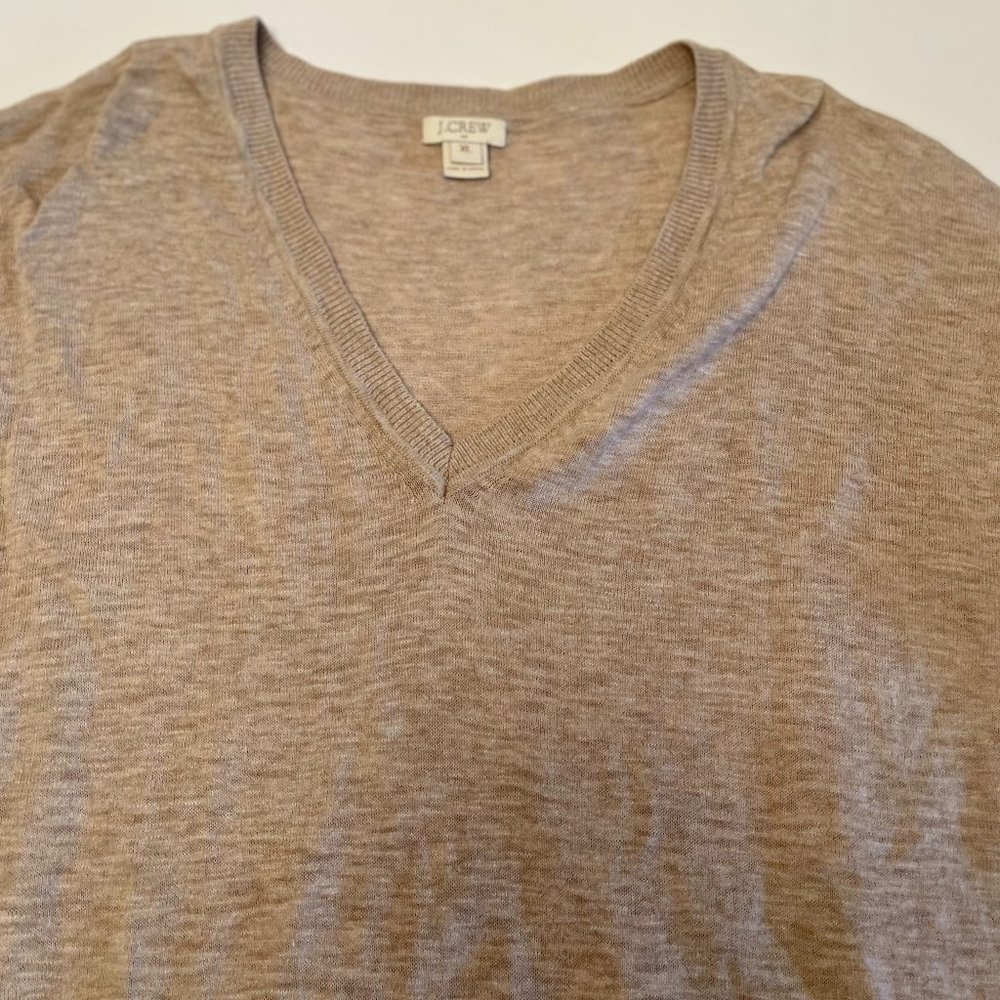 LAST CHANCE! DONATING 6/13/22 J Crew 100% Cotton V Neck 3/4 Sleeve Sweater XL